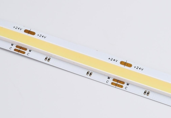 অ্যাডজাস্টেবল Cob Cct LED স্ট্রিপ লাইট ডায়নামিক হোয়াইট 17.2w/M ডাবল লাইন