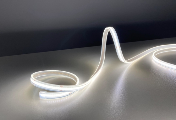 সিলিকন এক্সট্রুশন ওয়াটার প্রুফ নমনীয় COB LED স্ট্রিপ লাইট 24V