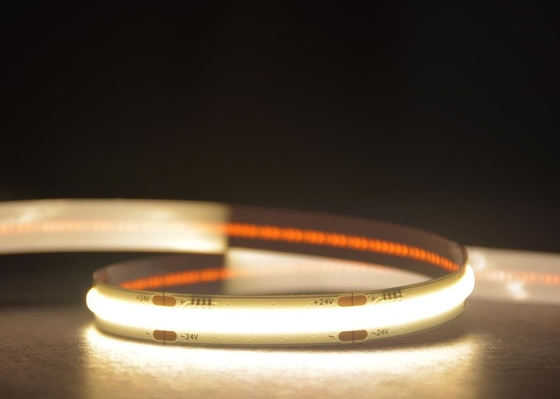 480 চিপস হাই CRI COB স্ট্রিপ 8mm 10w 24V DC CRI90+ স্ব-আঠালো